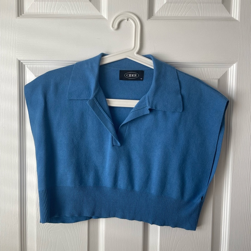 Blue crop top